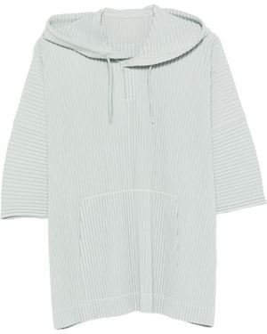 Homme Plissé Issey Miyake Plissé Hoodie - White