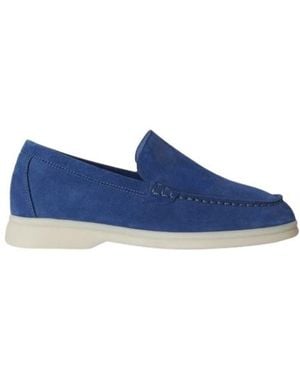 Loro Piana Summer Walk Round-Toe Loafers - Blue