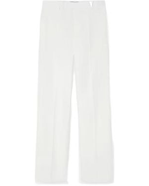 Versace Pleated Tailored Trousers - White