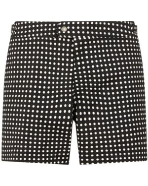 Tom Ford Polka-Dot Swim Shorts - Black