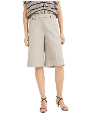 Brunello Cucinelli Embellished Sartorial Long Bermuda Shorts - Natural