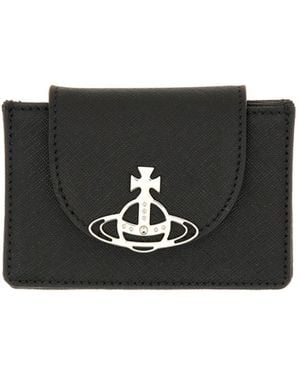 Vivienne Westwood Orb Plaque Card Holder - Black