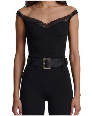 Self-Portrait Knit Top - Black