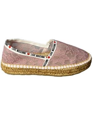 Moschino Floral Lace Espadrilles - Pink