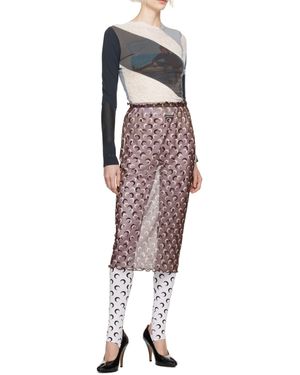 Marine Serre Moon Printed Skirt - Pink