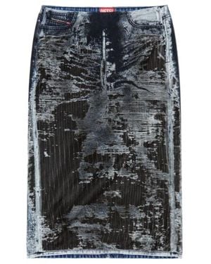 DIESEL De-Pra-Fse1 Midi Skirt - Gray