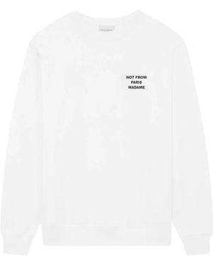 Drole de Monsieur Drôle De Monsieur Not From Paris Sweatshirt - White