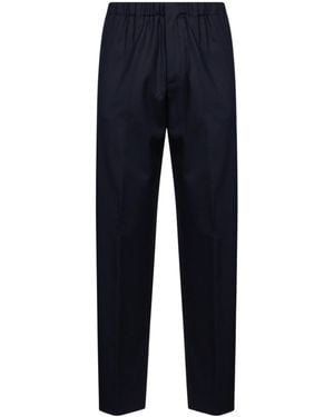 Lardini Elastic-Waist Casual Pants - Blue