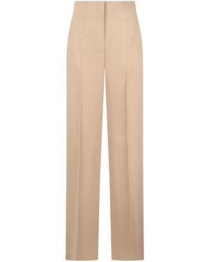Alberta Ferretti High-Waist Wide-Leg Palazzo Trousers - Natural