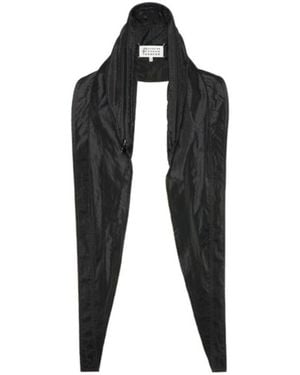 Maison Margiela Hooded Zip-Up Scarf - Black