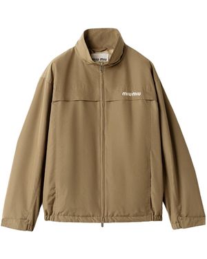 Miu Miu Long-Sleeve Casual Jacket - Natural