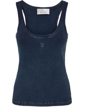 GIUSEPPE DI MORABITO Round Neck Sleeveless Vest - Blue