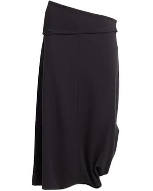 Lemaire Twisted Hem Wool Blend Midi Skirt - Blue