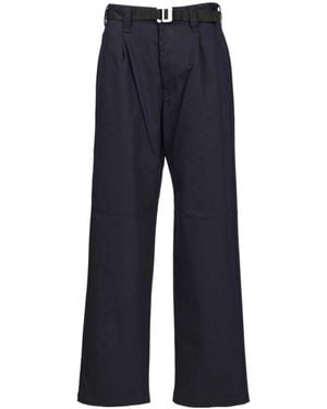 Stone Island Belt Loops Casual Pants - Blue