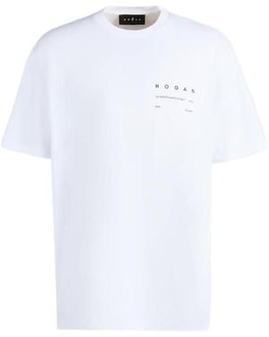 Hogan Logo Printed Crewneck T-Shirt - White