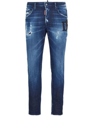 DSquared² Denim Pants With Belt Loops - Blue