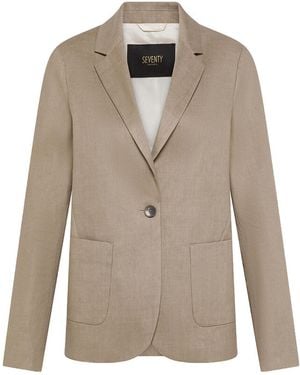 Seventy Single-Breasted Blazer - Natural