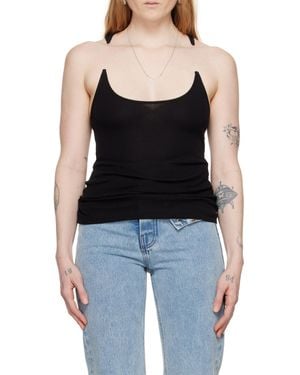 Y. Project Invisible Shoulder Strap Vest - Black