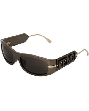 Fendi F Mask Shield Sunglasses - White