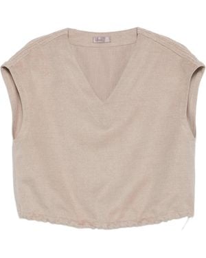 Herno V-Neck Tank Top - Natural