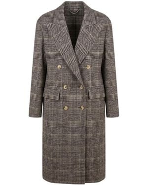 Ermanno Scervino Double-Breasted Coat - Gray