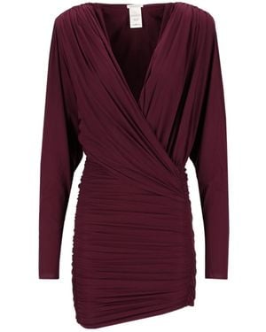 Amazuìn Sandy Draped Mini Dress - Purple