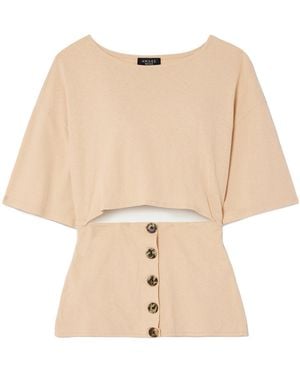 A.W.A.K.E. MODE Casual Pure Cotton T-Shirt - Natural