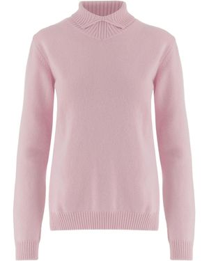 Jil Sander Ribbed High-Neck Jumper - Pink