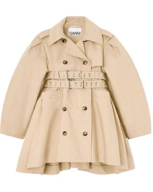 Ganni Trench Coat - Natural