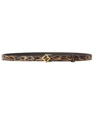 Fendi Ff Diamonds Belt - White