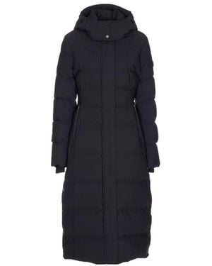 Moose Knuckles Hooded Padded Quilted Parka - Blue
