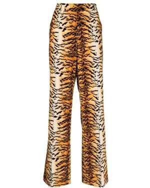 Philosophy Di Lorenzo Serafini Animal Trousers With Wide Legs - Natural