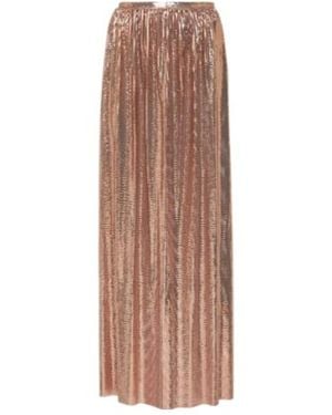 Rabanne Metallic Mesh Maxi Skirt - Brown