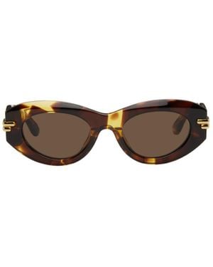 Bottega Veneta Eyewear Oval Frame Sunglasses - Multicolour