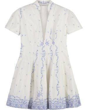 Philosophy Di Lorenzo Serafini Short-Sleeved V-Neck Dress - White