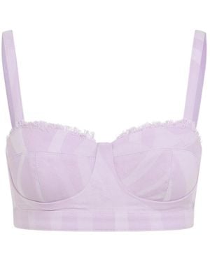PUCCI Tassel Edge Suspenders - Purple