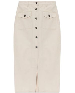 Self-Portrait Cotton Skirt - White