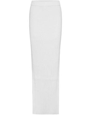 Dion Lee Gradient Cropped Ribbed-Knit Shirt - White