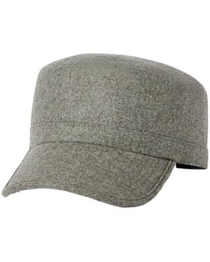 Brunello Cucinelli Virgin-Wool Flannel Field Cap - Gray