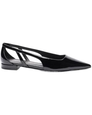 Stuart Weitzman Stuart Power Cutout Flat - Black