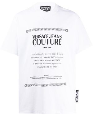 Versace Jeans Couture Logo Printed T-Shirt - White