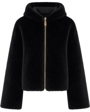Liu Jo Reversible Faux Fur Hooded Jacket - Black