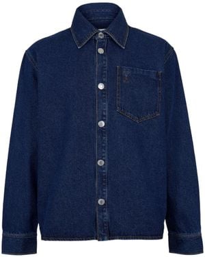 Ami Paris Long-Sleeve Denim Shirt - Blue