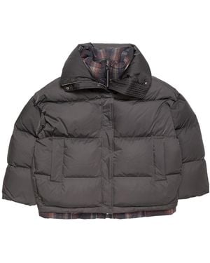 Acne Studios Zip Plaid Jacket - Gray