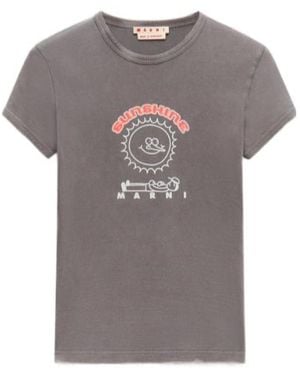 Marni Cotton T-Shirt - Gray