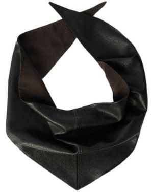 Lemaire Leather Triangle Scarf - Black