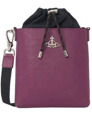 Vivienne Westwood Logo Shoulder Bag - Purple