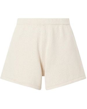 The Elder Statesman Solid Color Boxer Shorts - White