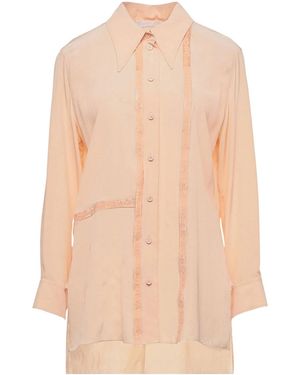 Chloé Plain Color Silk Shirts - White