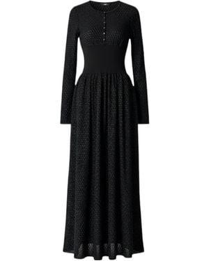 Alaïa Round Neck Dress - Black